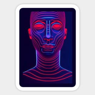 Artificial intelligence with human face/ Sticker